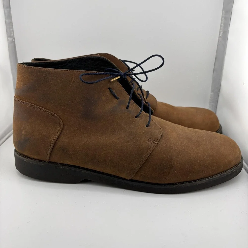 Nisolo Daytripper Chukka Boots Mens 12 Brown Leather Rubber Sole Handmade Peru